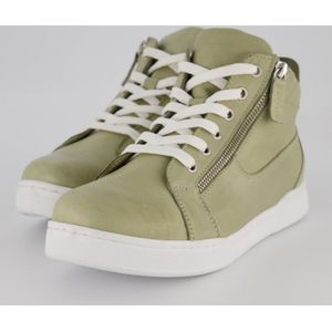 Grote Maten Leren Sneakers, Dames, grijs, Leer - Ulla Popken