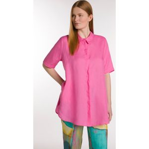 Grote Maten Linnen Blouse, Dames, roze, Linnen - Ulla Popken