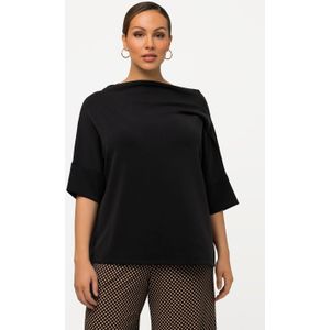 Grote Maten Sweatshirt, Dames, zwart, Synthetische vezels/Polyester - Ulla Popken