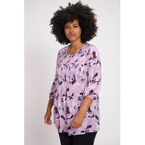 Grote Maten Gesmokte Blouse, Dames, paars, Viscose - Ulla Popken