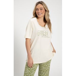 Grote Maten Pyjama Shirt, Dames, groen, Katoen - Ulla Popken