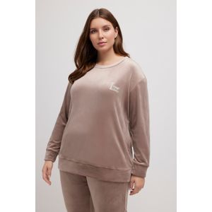 Grote Maten Homewear Pullover, Dames, bruin, Polyester - Ulla Popken