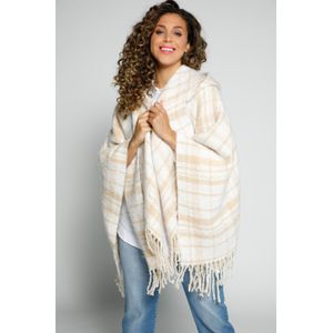 Grote Maten Poncho, Dames, beige, Synthetische vezels - Ulla Popken