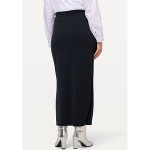 Grote Maten Gebreide Midi-rok, Dames, blauw, Viscose/Polyester/Synthetische vezels - Ulla Popken