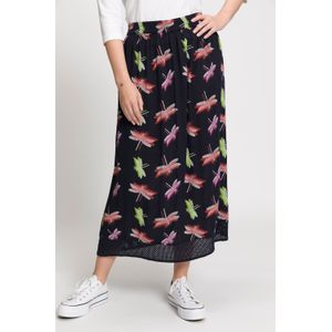 Grote Maten Midi Rok, Dames, blauw, Viscose - Ulla Popken