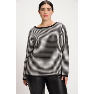 Grote Maten Sweatshirt, Dames, zwart, Polyester/Katoen/Viscose - Ulla Popken