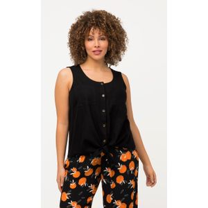 Grote Maten Blousetop, Dames, zwart, Viscose/Linnen - Ulla Popken