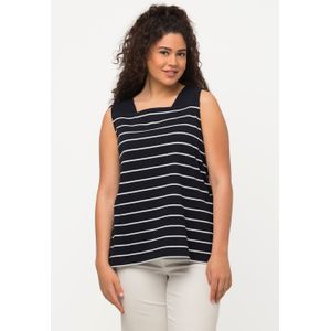 Grote Maten Longline Top, Dames, blauw, Katoen - Ulla Popken