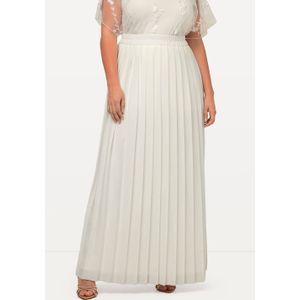 Grote Maten Bruids-plissé Rok, Dames, beige, Polyester - Ulla Popken