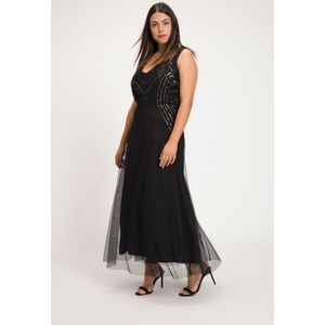 Grote Maten Maxi Jurk, Dames, zwart, Polyester - Ulla Popken