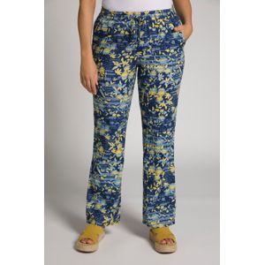 Grote Maten Broek Rose, Dames, blauw, Linnen/Viscose - Ulla Popken