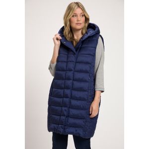 Grote Maten Hyprar Longline Bodywarmer, Dames, blauw, Synthetische vezels - Ulla Popken