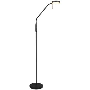 Oplaadbare vloerlamp met flexibele arm - LED - dimbaar - 160 cm hoog - mat zwart