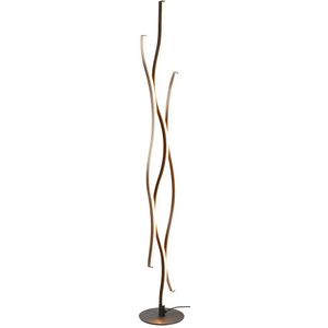 Design vloerlamp golvend - LED 138 cm hoog - zwart met aluminium