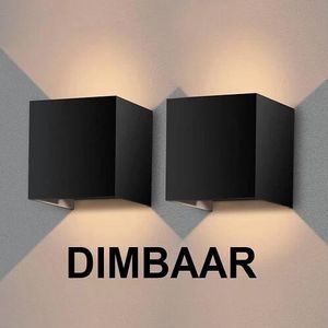 Wandlamp binnen - 2 stuks - dimbare wandlamp - netstroom - 2700K