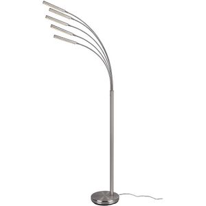Design vloerlamp gebogen - LED - dimbaar - 195 cm hoog - nikkel