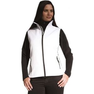 Mouwloze softshell sport vesten wit voor dames