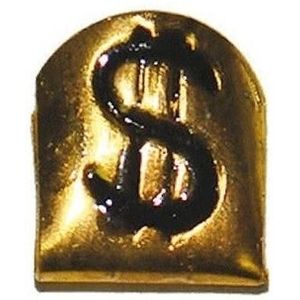 Gouden tand met dollar teken verkleedaccessoire