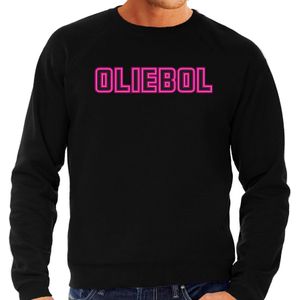 Bellatio Decorations Foute Kersttrui/sweater voor heren - oliebol - roze - oliebollen - nieuwjaar