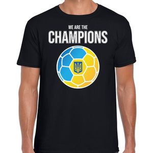 EK / WK voetbal shirt Oekraine fan we are the champions zwart voor heren