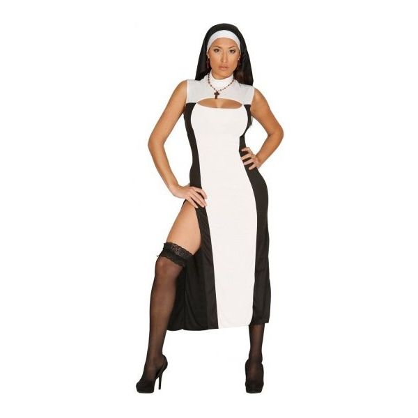 Boven hoofd en schouder lengte Inspecteren Nonnen kostuum voor dames - zwart-wit - religieuze verkleedkleding -  Cadeaus & gadgets kopen | o.a. ballonnen & feestkleding | beslist.nl