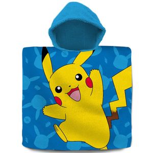 Pokemon bad cape/poncho - 60 x 120 cm - katoen - voor kinderen