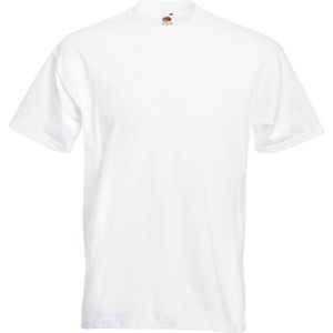 Set van 3x stuks basis heren t-shirt wit met ronde hals, maat: 2XL (44/56)