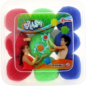 Waterspeelgoed splash ballen - 9 stuks - herbruikbare waterballonen - zomer speelgoed