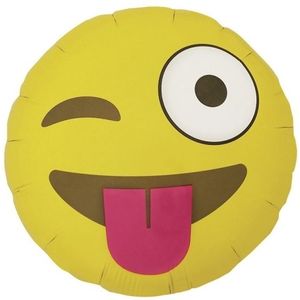 Folie ballon knipoog smiley 46 cm