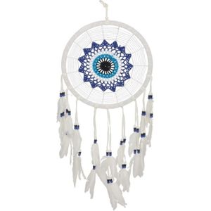 Gerimport Dromenvanger - mobiel - blauw - veertjes/kraaltjes - 28 cm