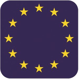 60x Onderzetters voor glazen met Europese vlag