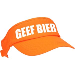 Oranje geef bier zonneklep / pet Koningsdag voor dames en heren