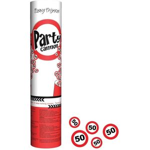 6x stuks party popper confetti kanon 50 jaar