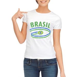 Brazilie t-shirt voor dames met vlaggen print