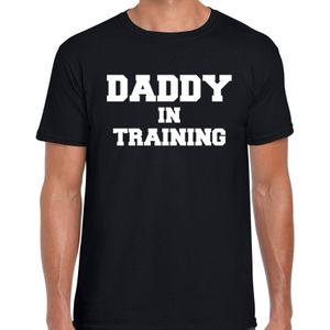 Daddy in training t-shirt zwart voor heren - Aanstaande papa cadeau