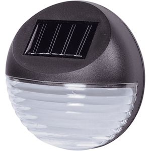 Solar LED verlichting - 12x stuks - voor huis/muur/schutting - 11 cm - zwart