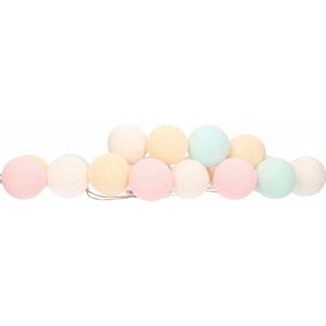 Lichtsnoer met pastel kleuren Cotton Balls 378 cm