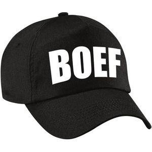 Verkleed Boef pet / cap zwart voor jongens en meisjes