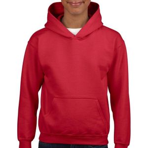 Rode hooded meisjes sweater