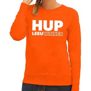 Nederlands elftal supporter sweater Hup LeeuWinnen oranje voor dames