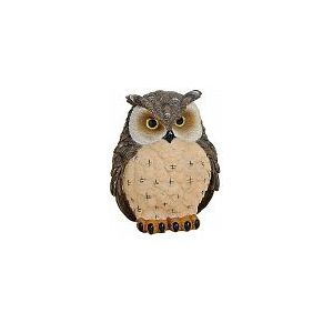Decoratie beeldje uil oehoe donkerbruin - 11 cm - uilen beeldje