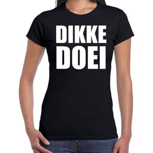 Dikke doei t-shirt / kleding zwart voor dames