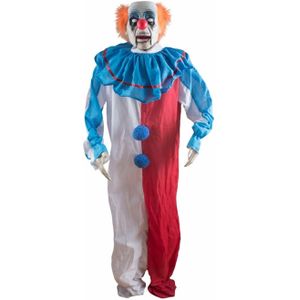 Bewegende Halloween clown pop met licht en geluid 180 cm