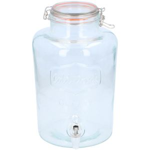 Glas Limonade/Water Dispenser met 8 liter dop