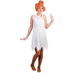 Witte Wilma jurk met pruik voor dames