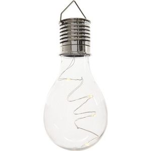 5x Buitenlamp/tuinlamp lampbolletje/peertje 14 cm transparant