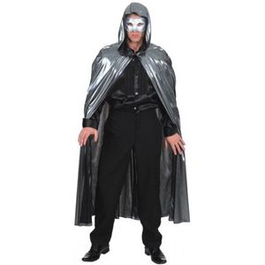 Metallic zilveren cape