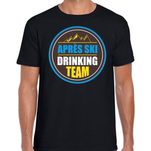 Fout Apres ski t-shirt Apres ski drinking team zwart heren