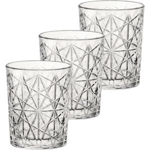 Bormioli Whisky tumbler glazen - 12x - Lounge serie - transparant - 390 ml