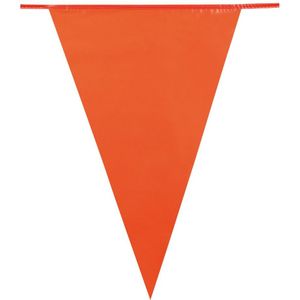 Oranje vlaggenlijn - 25 meter - 40 vlaggen - kunststof